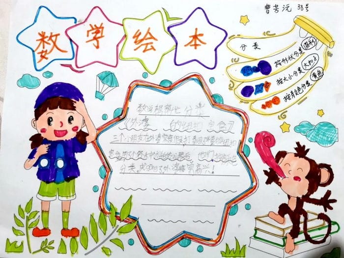 数学绘本手抄报图片简单又漂亮