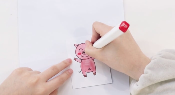 小猪书签的制作方法