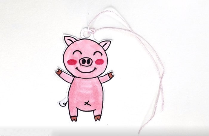 小猪书签的制作方法