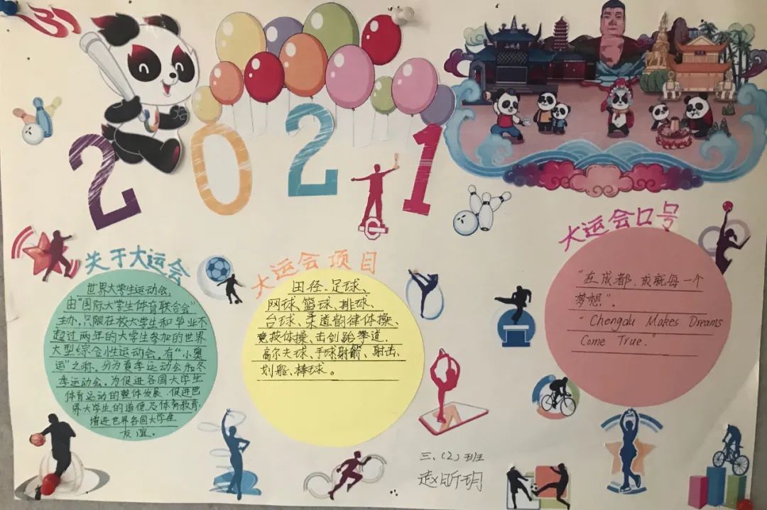小学生成都大运会小报手抄报图片