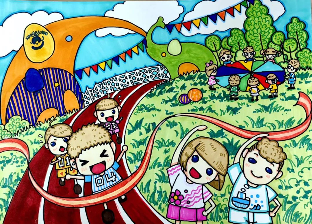 “爱成都·迎大运”成都大运会儿童画图片