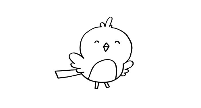 小鸟简笔画怎么画图片教程简单