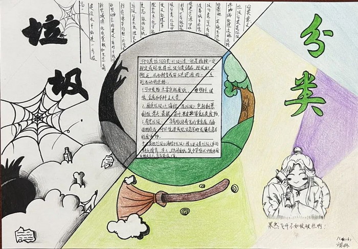 小学生简易垃圾分类手抄报图片及内容