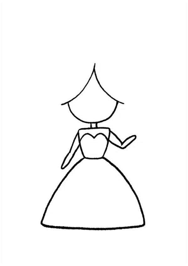 美丽动人的公主简笔画图片教程