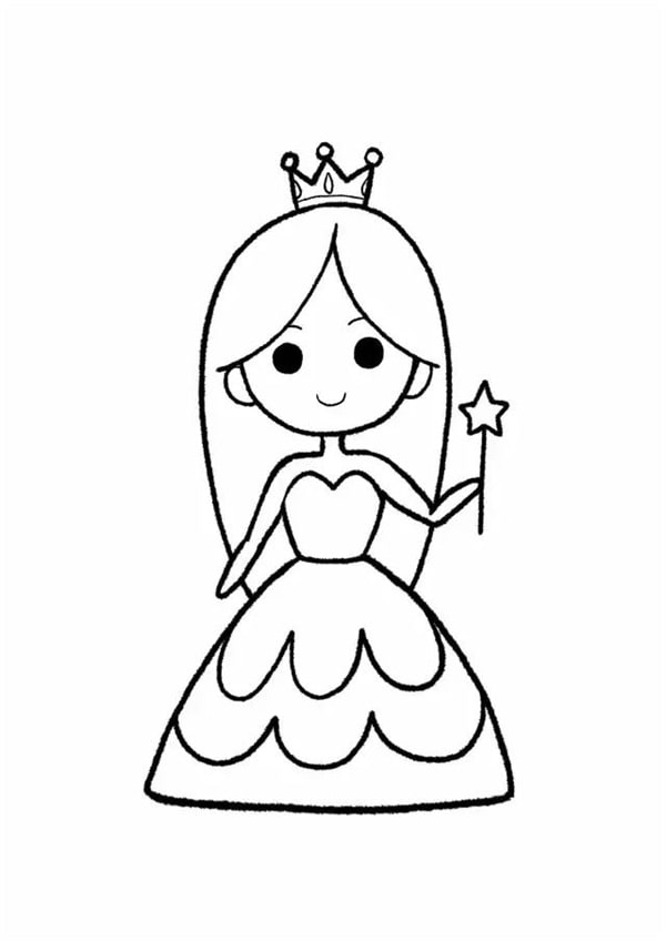 美丽动人的公主简笔画图片教程