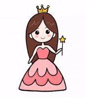 美丽动人的公主简笔画图片教程