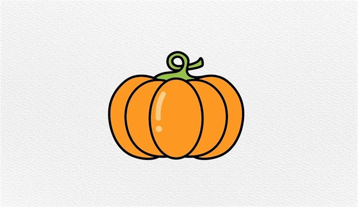 南瓜简笔画图片教程简单又好看