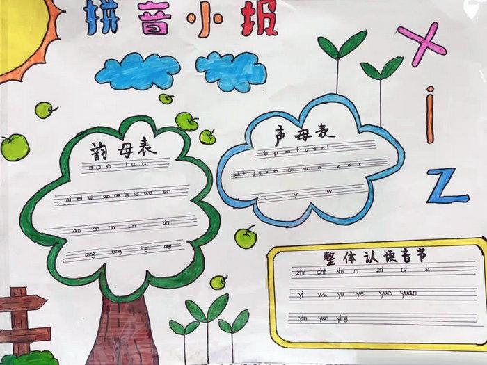 一年级拼音手抄报图片简单