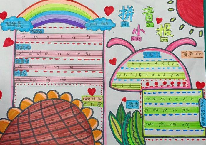 一年级拼音手抄报图片简单