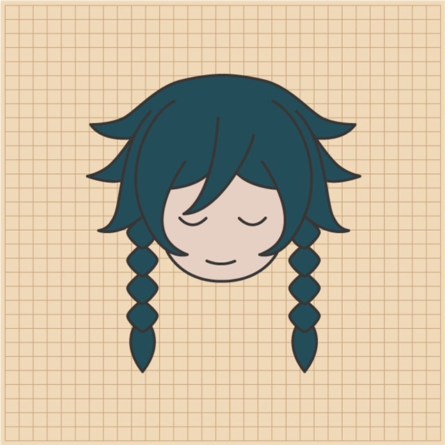 原神温迪头像简笔画图片教程