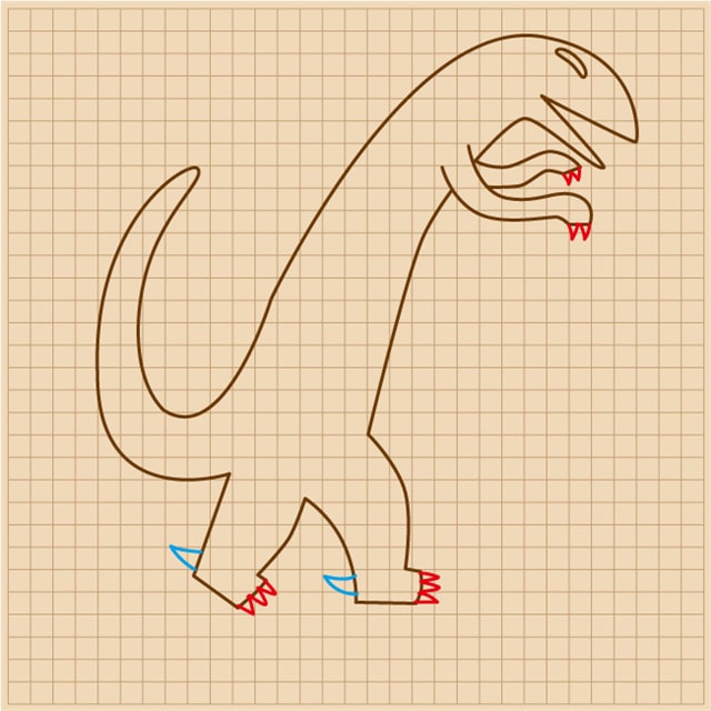 我是霸王龙简笔画图片教程