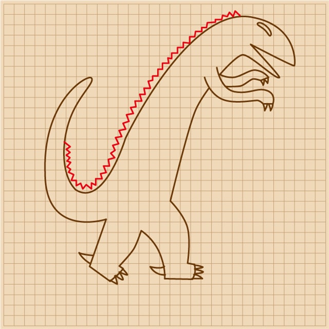 我是霸王龙简笔画图片教程