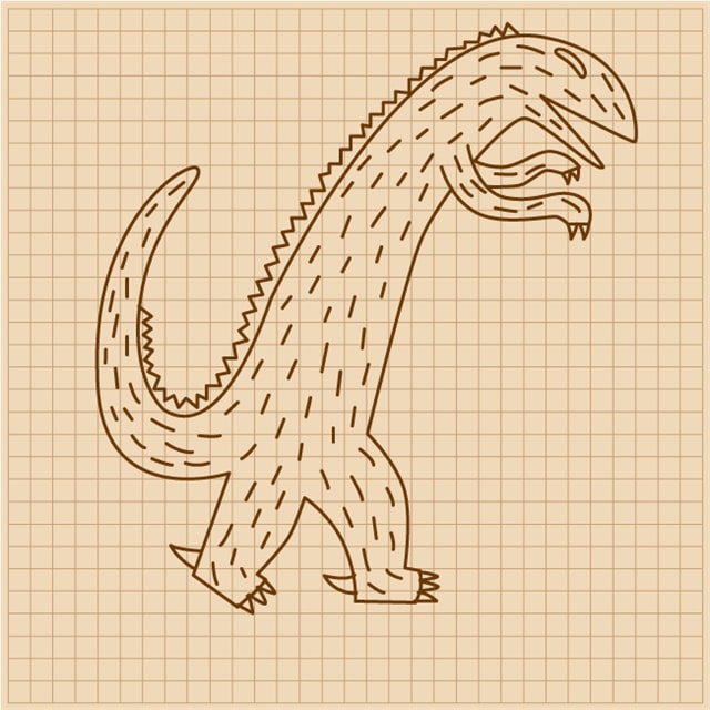 我是霸王龙简笔画图片教程