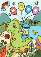 关于庆六一儿童节主题画《快乐童年》