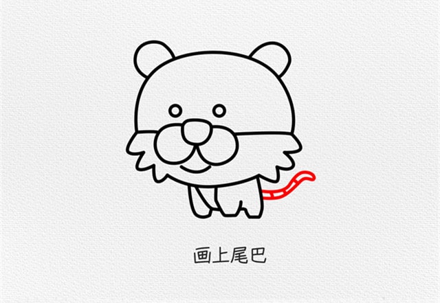 小老虎简笔画图片教程简单又漂亮