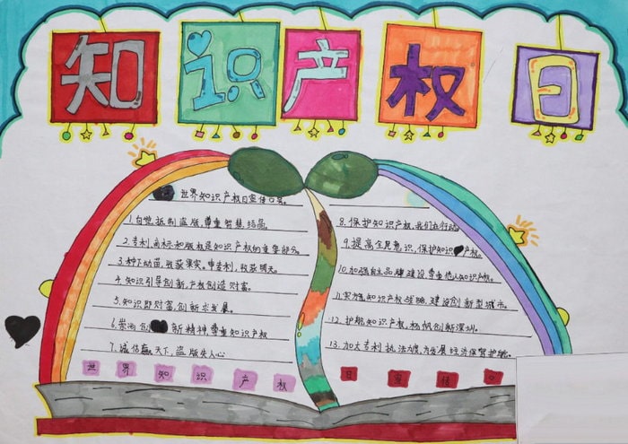 有关保护知识产权手抄报图片