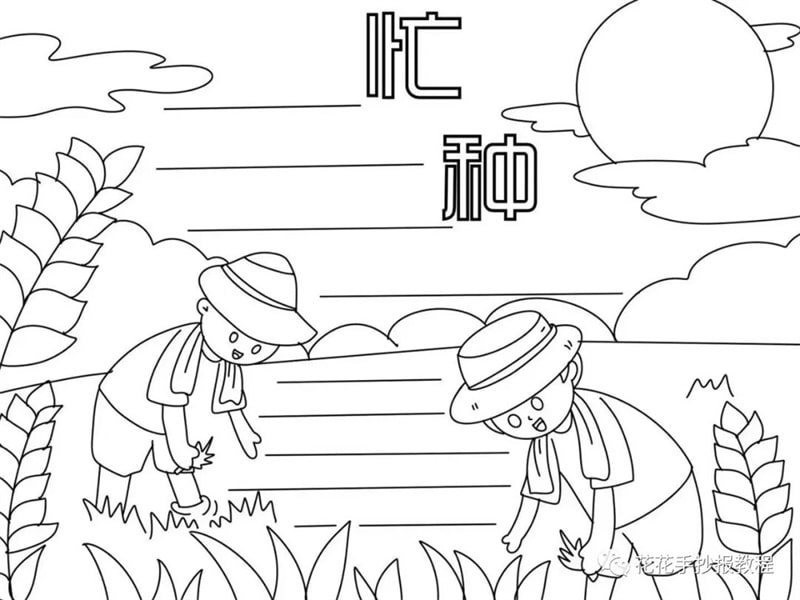 二十四节气芒种手抄报模板图片教程