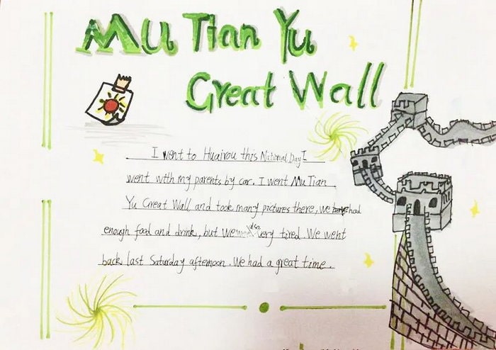 关于旅游的手抄报英语六年级