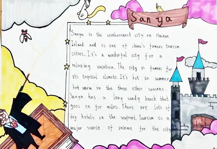 关于旅游的手抄报英语六年级