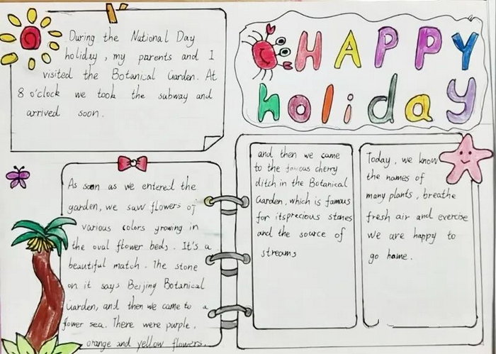 关于旅游的手抄报英语六年级