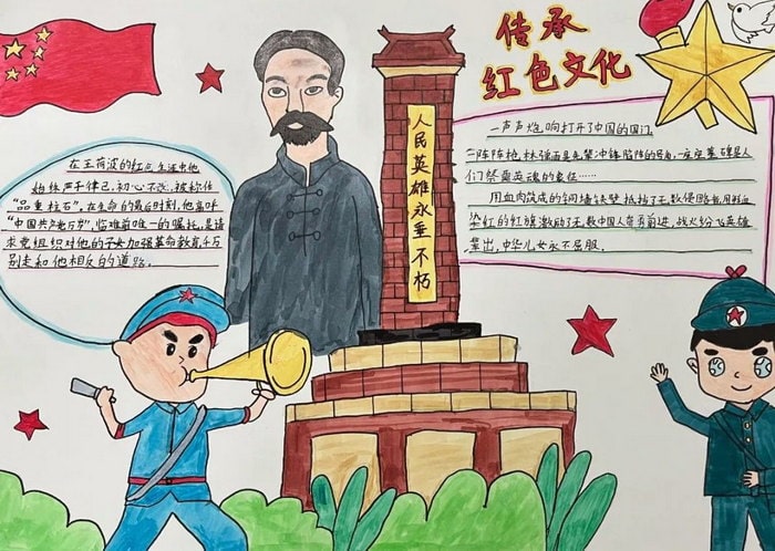 红色经典手抄报图片大全