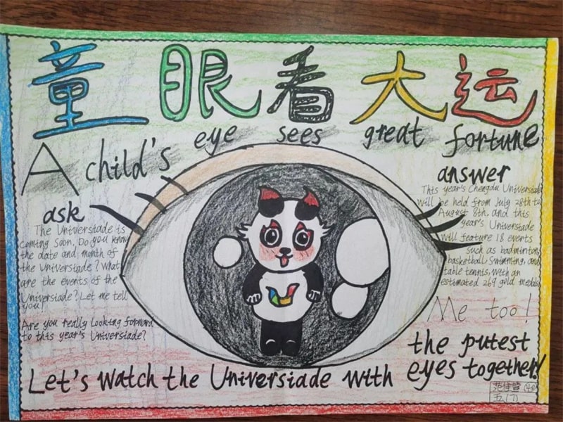 “童绘新成都 少年助大运”手绘英语小报优秀作品展
