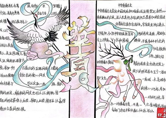 中华慈善日手抄报简单漂亮