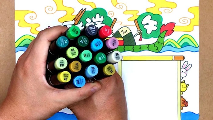 端午节手抄报模板图片简单漂亮