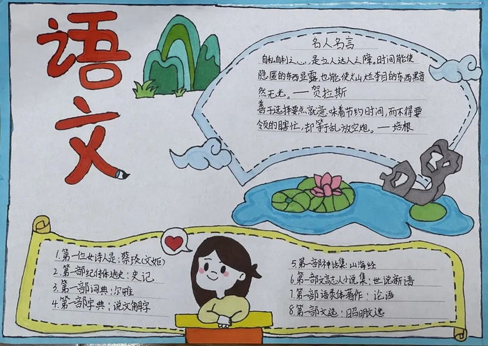 语文阅读小报简单又漂亮