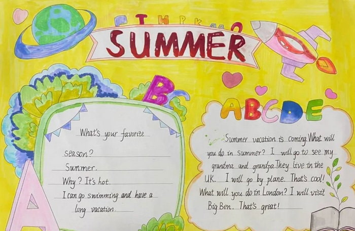 英语手抄报图片五年级