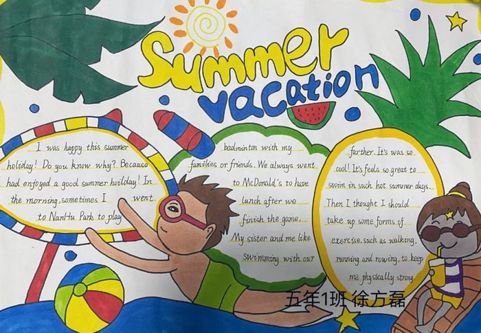 英语手抄报图片五年级