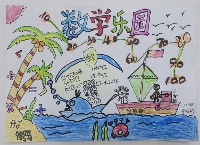 一年级数学手抄报图片最简单又漂亮