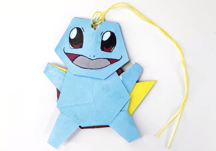 折纸杰尼龟书签的制作方法