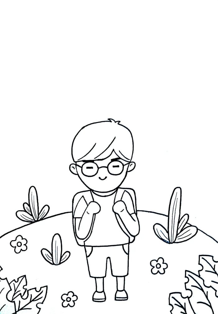 儿童画父亲节的图画《爸爸是光照亮未来》