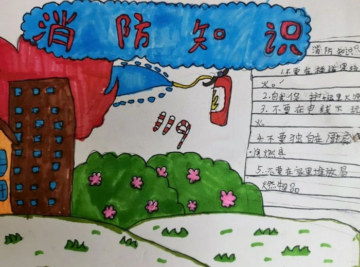 消防安全手抄报图片简单好看又漂亮