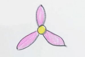 幼儿简笔画一步一步教小孩子画花瓣(步骤图解