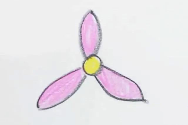 幼儿简笔画一步一步教小孩子画花瓣