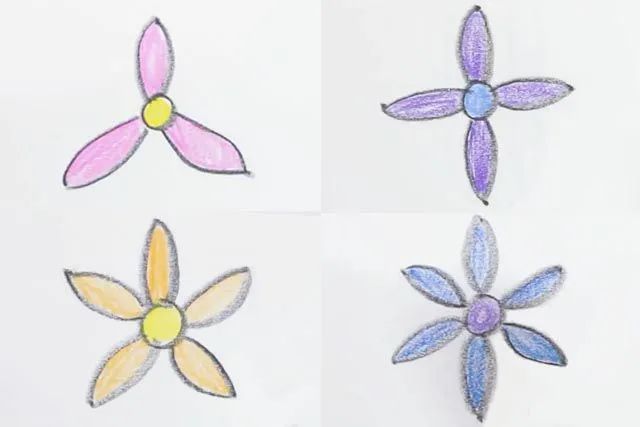 幼儿简笔画一步一步教小孩子画花瓣