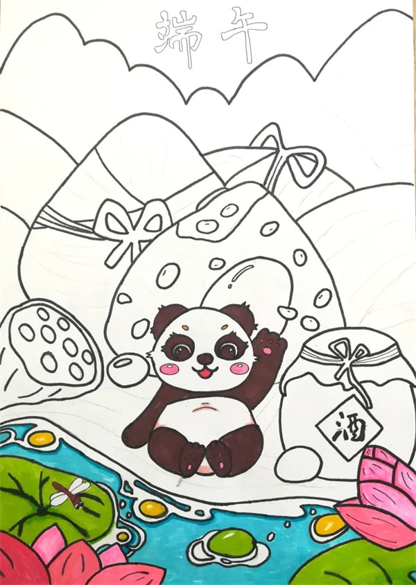 关于端午节的儿童画怎么画