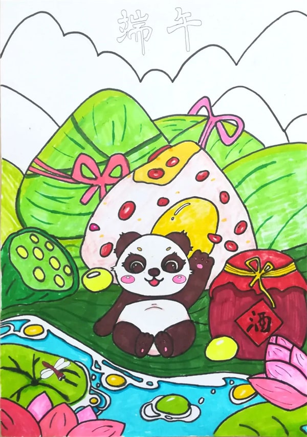 关于端午节的儿童画怎么画