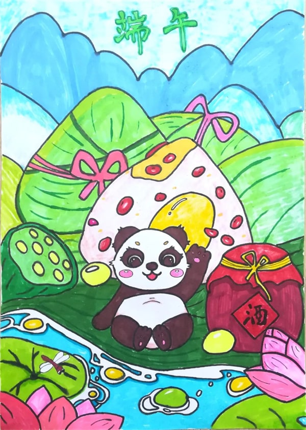 关于端午节的儿童画怎么画