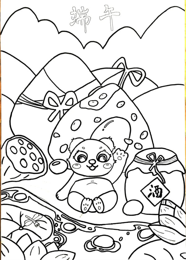 关于端午节的儿童画怎么画