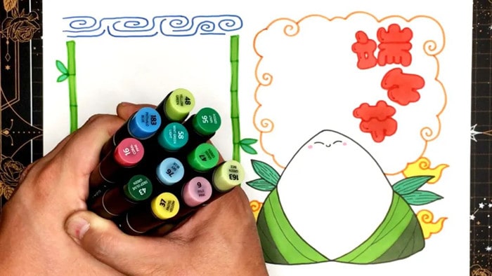 超简单又可爱的端午节手抄报图片