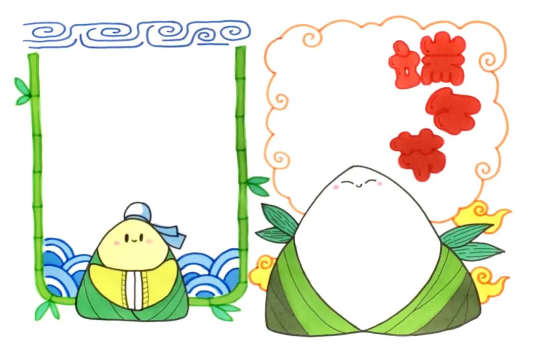 超简单又可爱的端午节手抄报图片