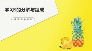 幼儿园中班数学教案：学习5的分解与组成（含PPT课件图片）