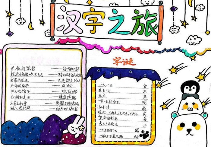 汉字真有趣手抄报图片简单又漂亮