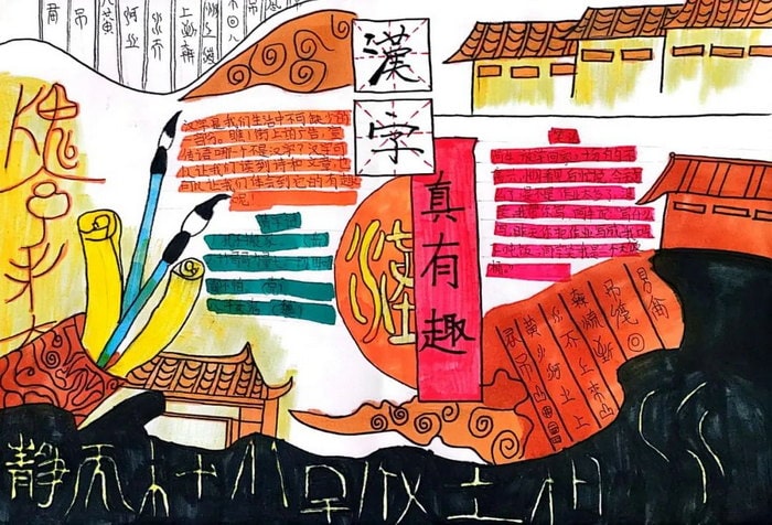 汉字真有趣手抄报图片简单又漂亮