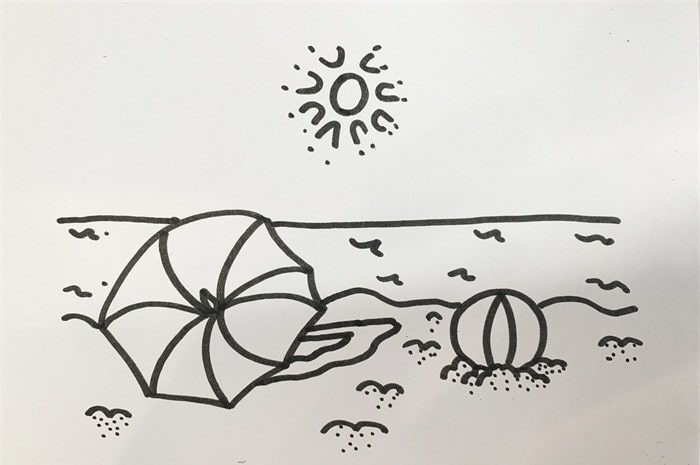 画夏天的一幅画怎么画简单漂亮