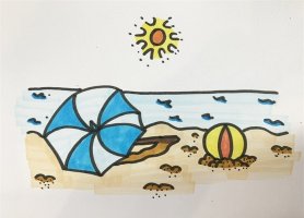 画夏天的一幅画怎么画简单漂亮