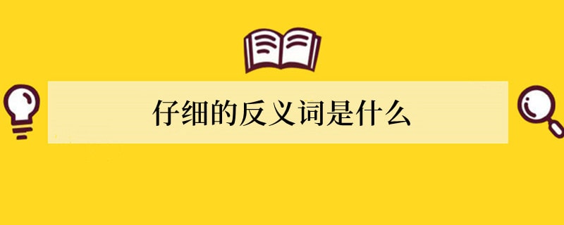 仔细的反义词是什么